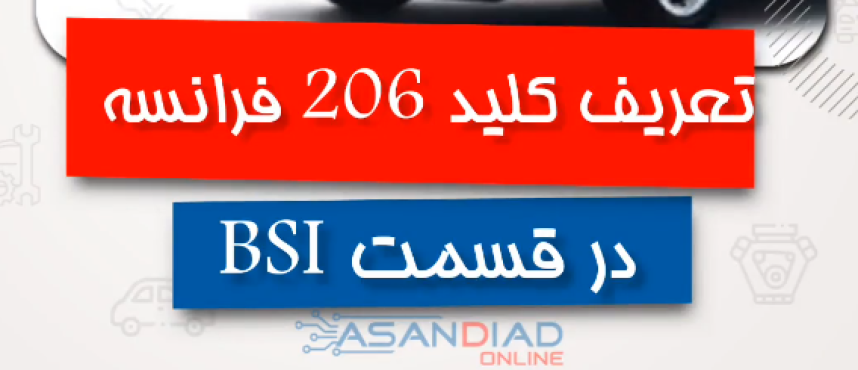 تعریف کلید ۲۰۶ فرانسه در قسمت BSI